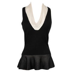 Christian Dior - Top senza maniche a rete nero