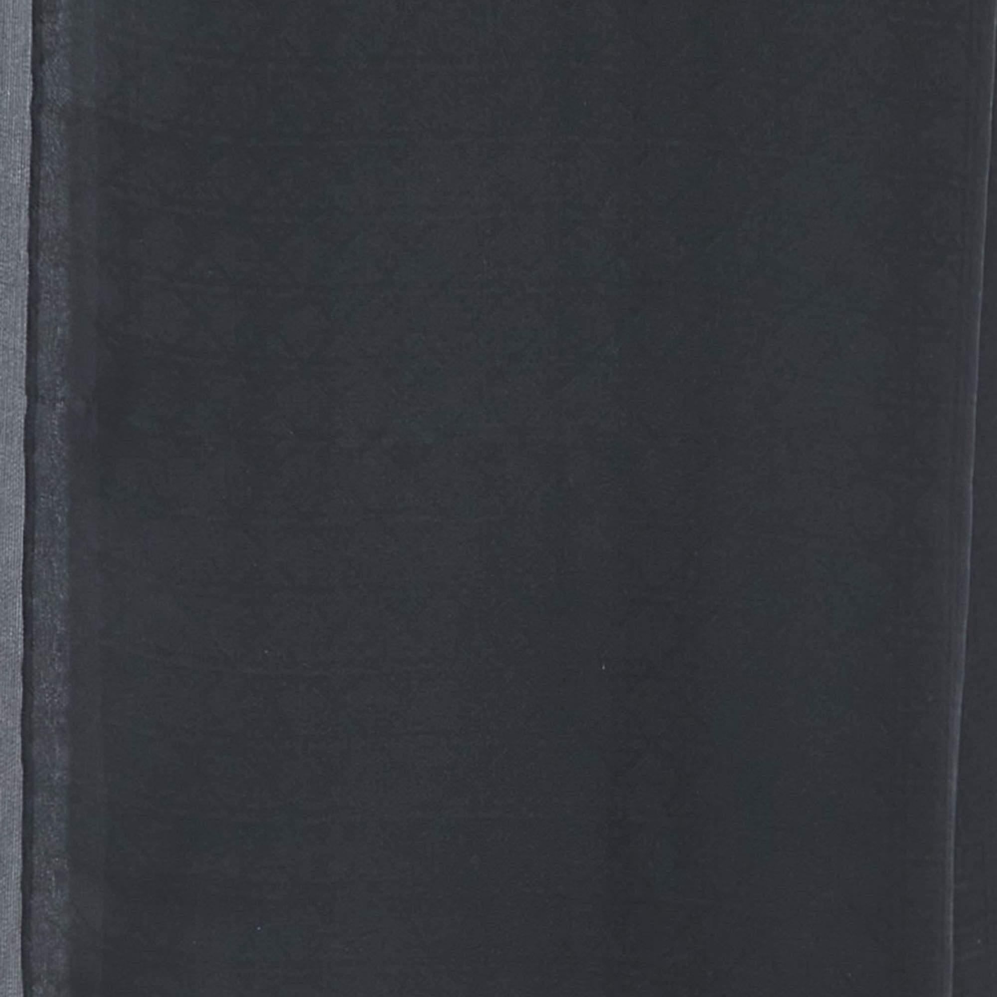 Christian Dior Black Micro Cannage Silk Chiffon Stole For Sale 1