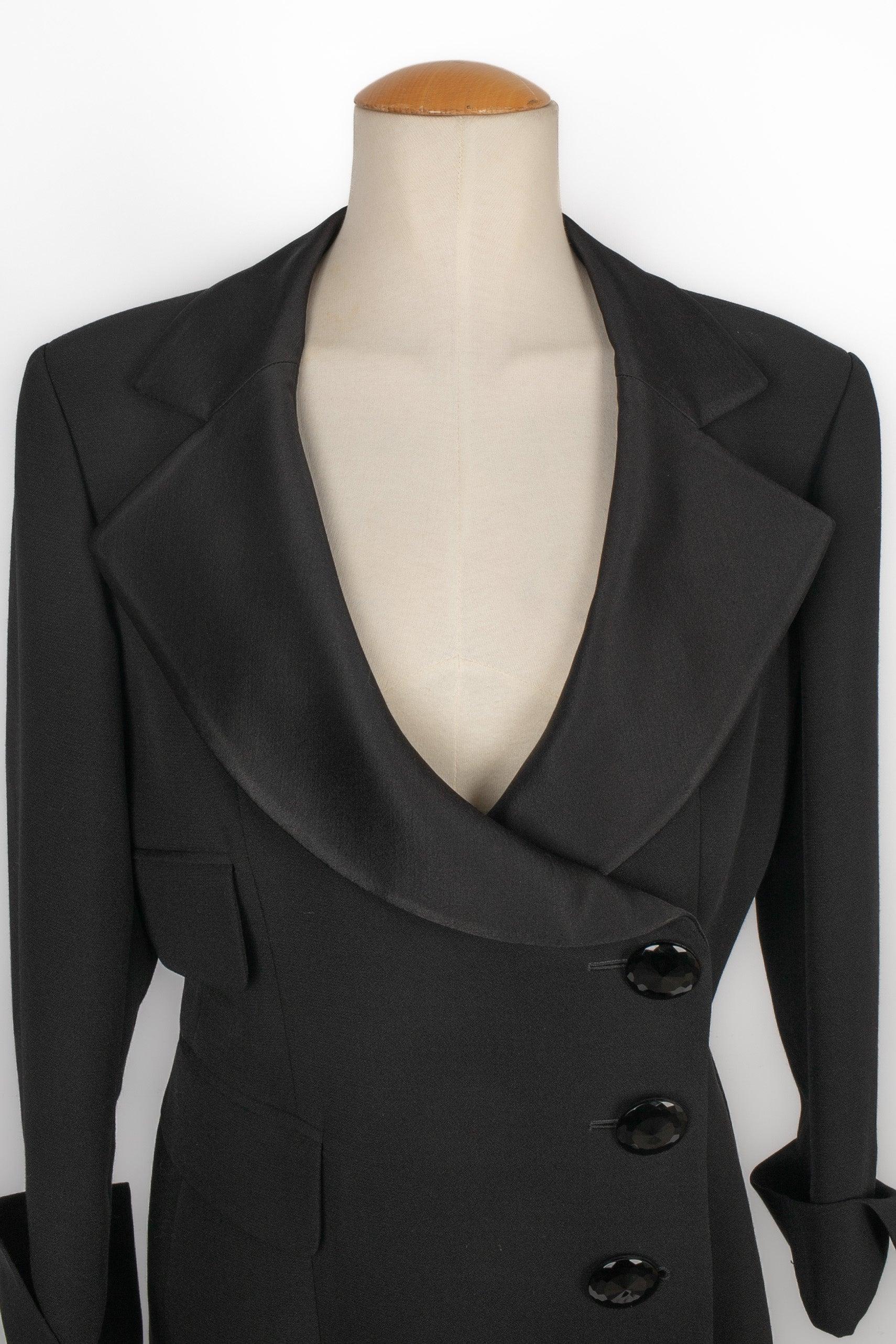 Christian Dior Black Mid-length Jacket For Sale 4