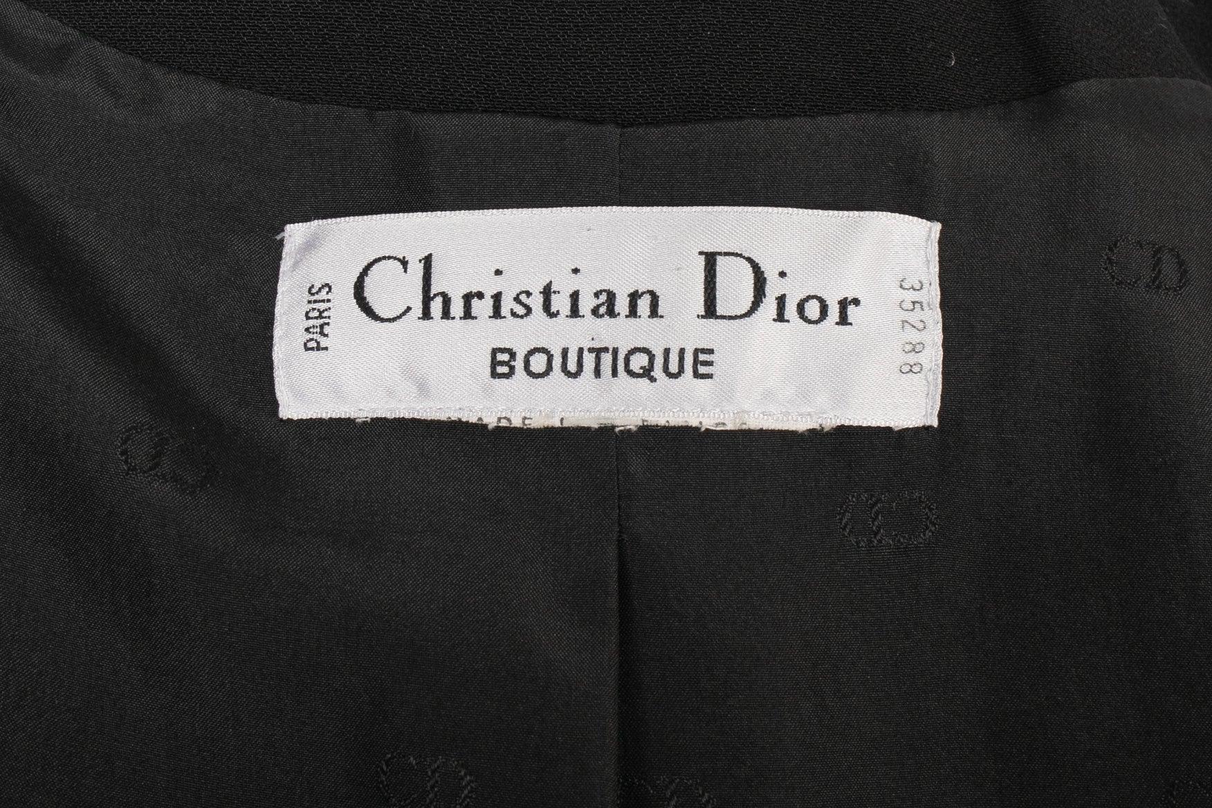 Christian Dior Black Mid-length Jacket For Sale 5