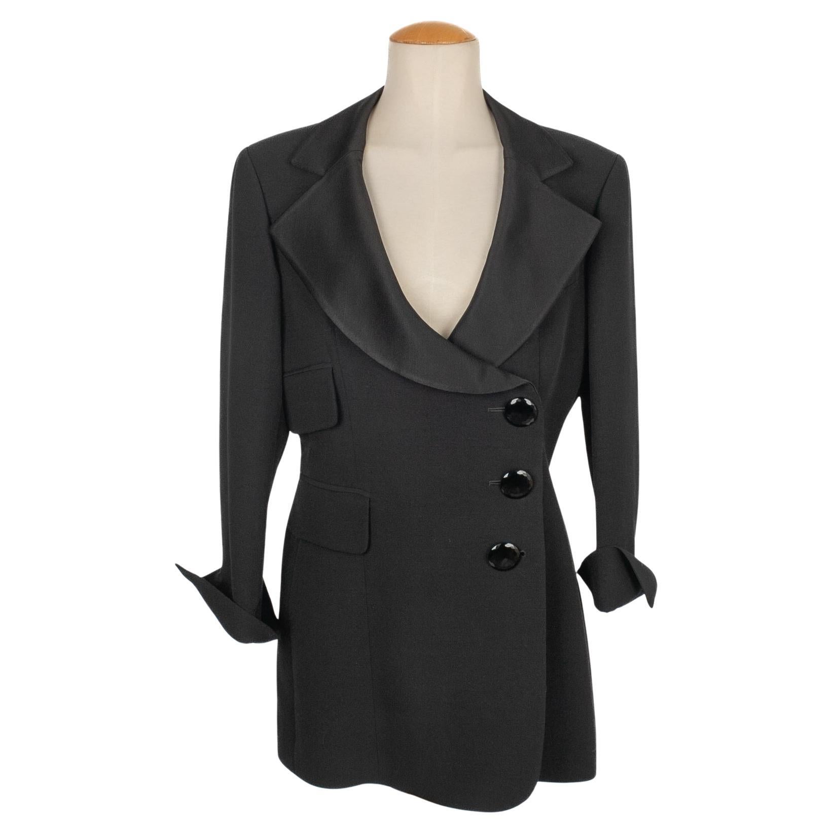 Christian Dior Black Mid-length Jacket For Sale