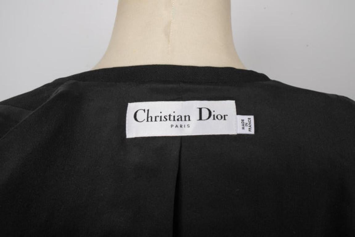Christian Dior Black Mohair and Wool Jacket For Sale 7