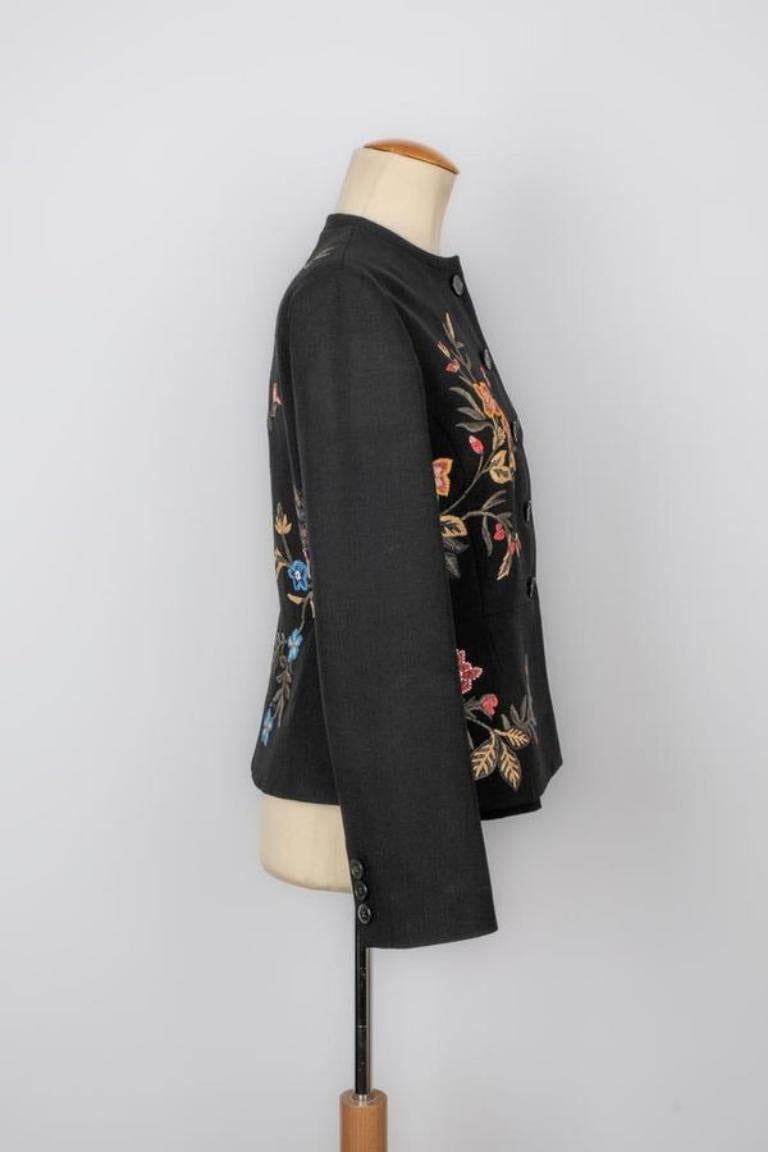 Christian Dior Schwarze Jacke aus Mohair und Wolle Damen