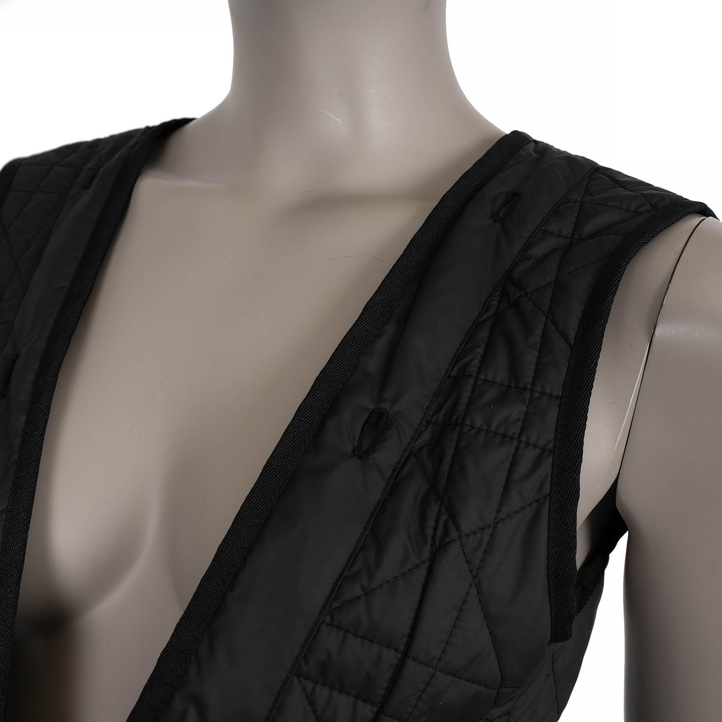 CHRISTIAN DIOR black moire 2023 TRENCH & REMOVABLE VEST Coat Jacket 36 XS For Sale 3