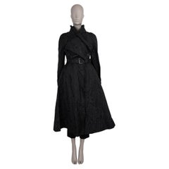 CHRISTIAN DIOR black moire 2023 TRENCH & REMOVABLE VEST Coat Jacket 36 XS