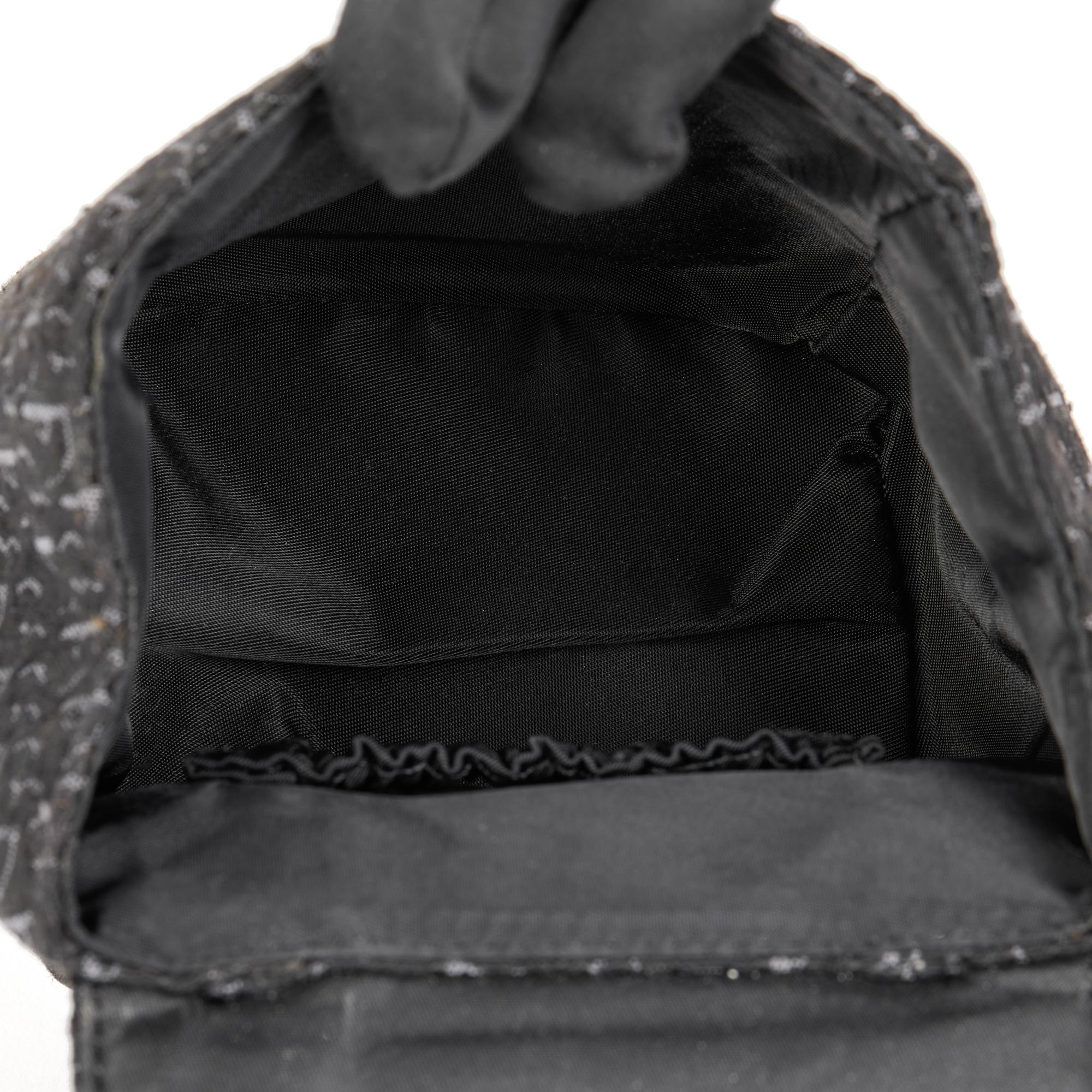 CHRISTIAN DIOR Black Monogram Canvas & Calfskin Leather Top Handle Box Bag For Sale 3