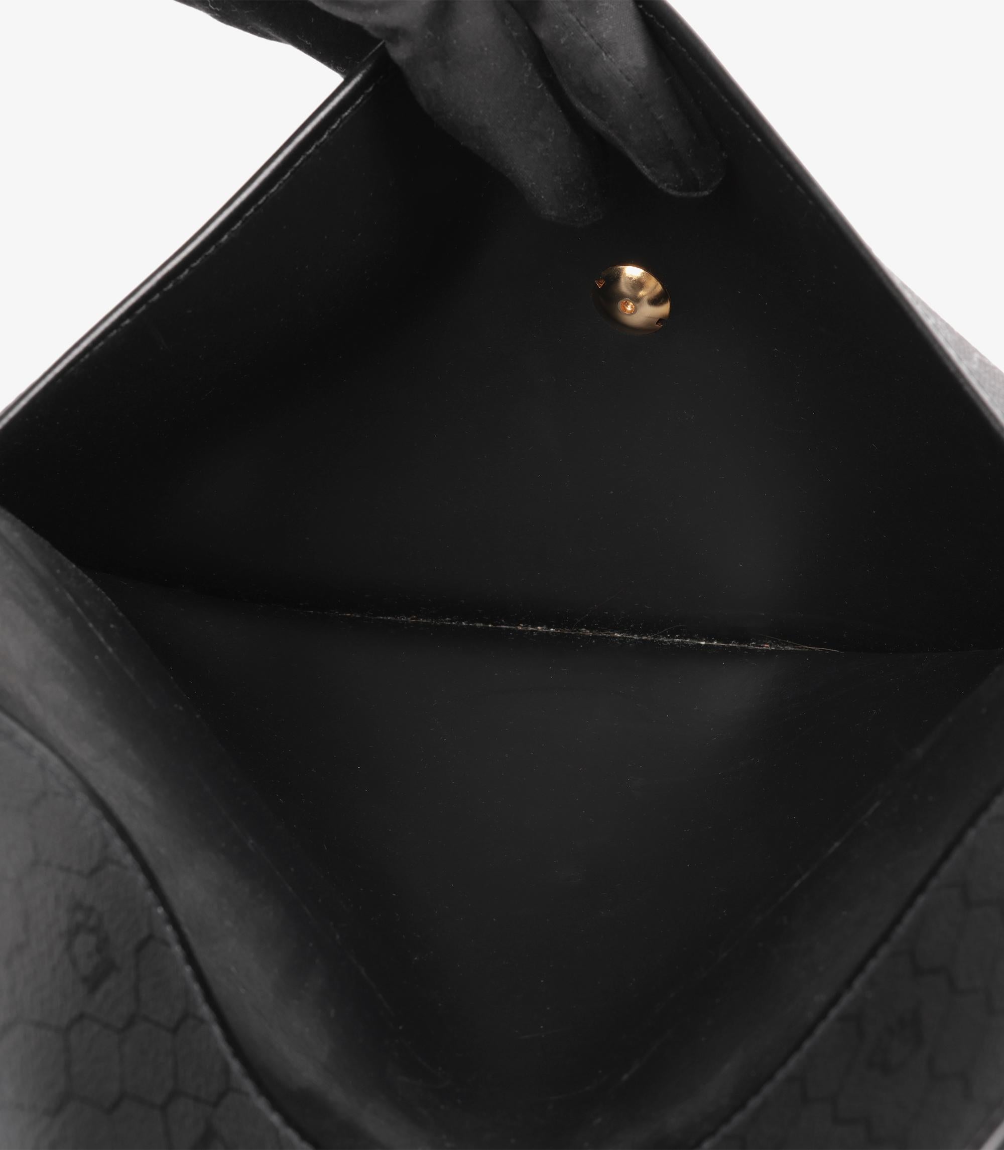 Christian Dior Black Monogram Coated Canvas & Calfskin Leather Vintage Honeycomb For Sale 1