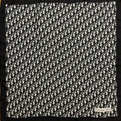 Christian Dior Black Monogram Cotton Scarf