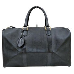 Vintage Christian Dior Black Monogram Trotter Boston Duffle 863499