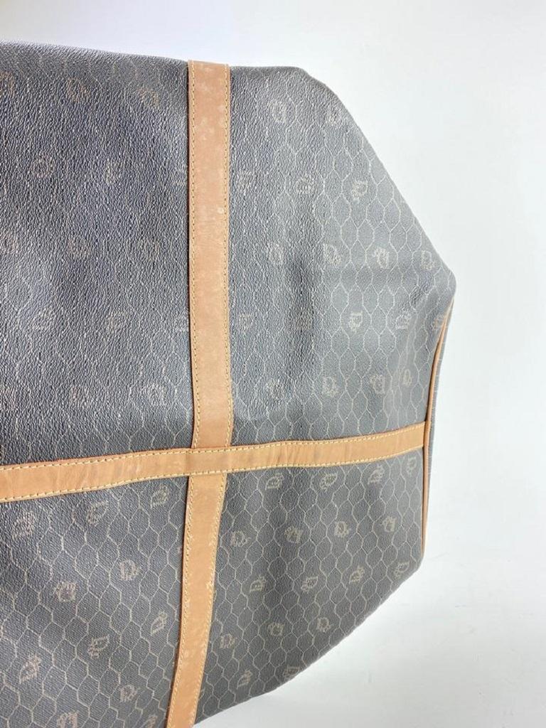Christian Dior Black Monogram Trotter Honeycomb Boston Duffle Bag  861854 1