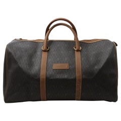 Christian Dior Schwarze Monogramm Trotter Wabenförmige Boston Duffle Bag  861854