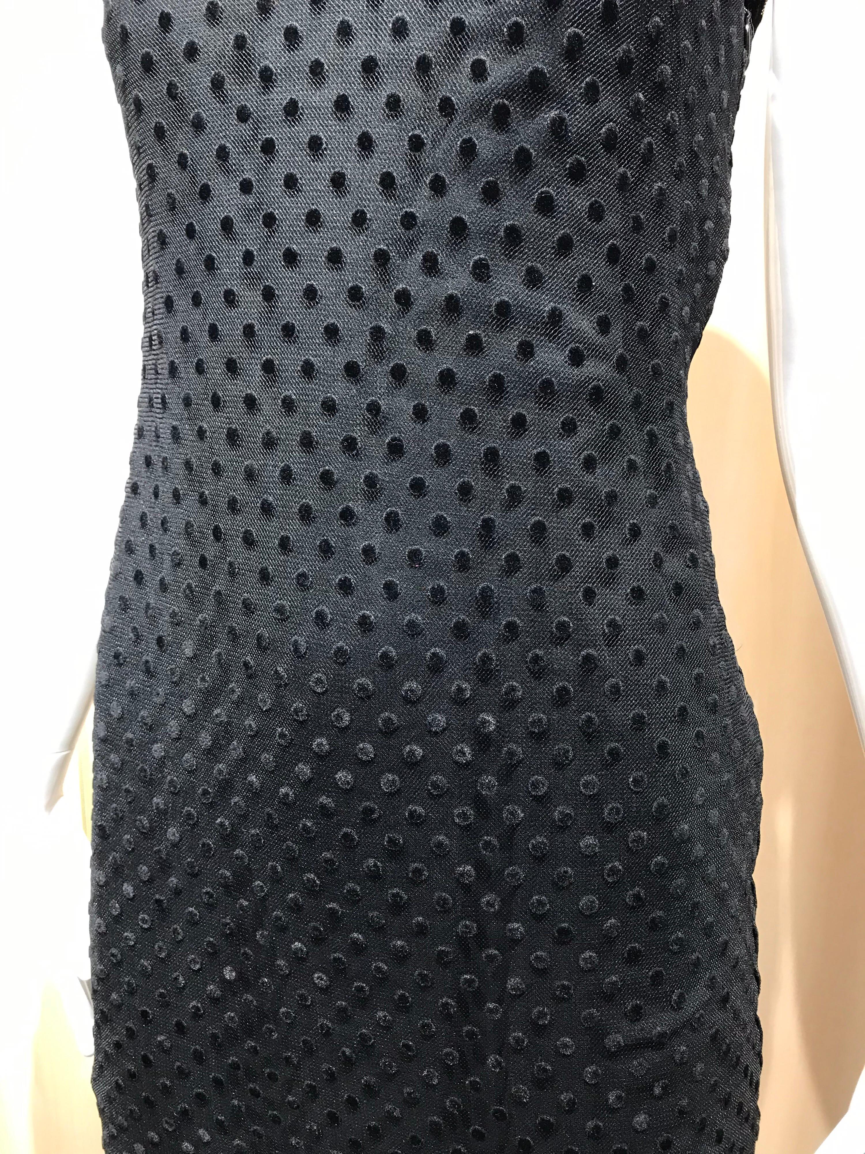 Christian Dior Black Net Dress with Velvet Dot Dress 7