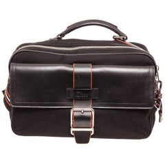 Christian Dior Black Nylon Leather Waist Bag