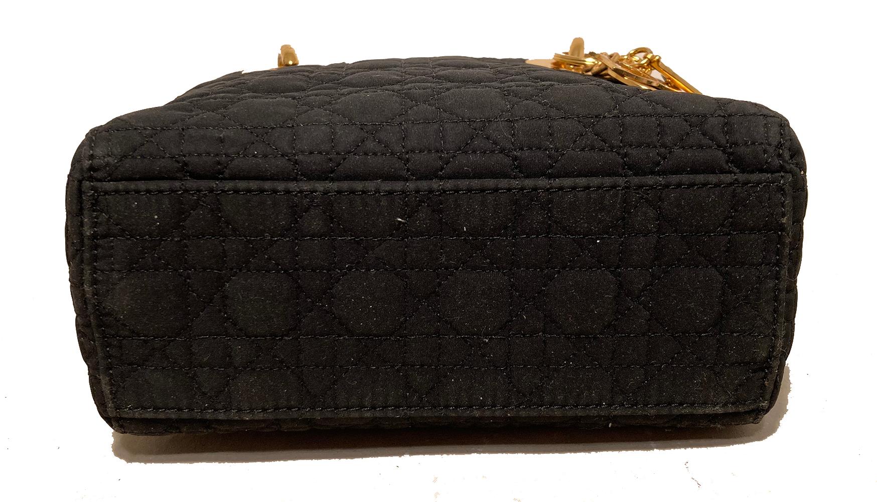 Christian Dior - Mini sac Lady Dior Lady en nylon noir Excellent état - En vente à Philadelphia, PA