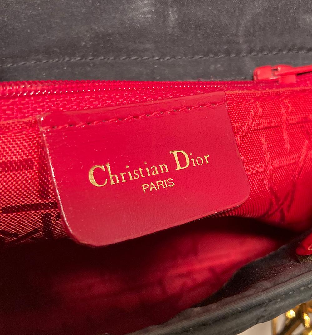 Christian Dior - Mini sac Lady Dior Lady en nylon noir en vente 2