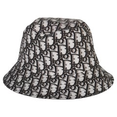 Christian Dior Black Nylon Reversible Teddy Bucket Hat 56