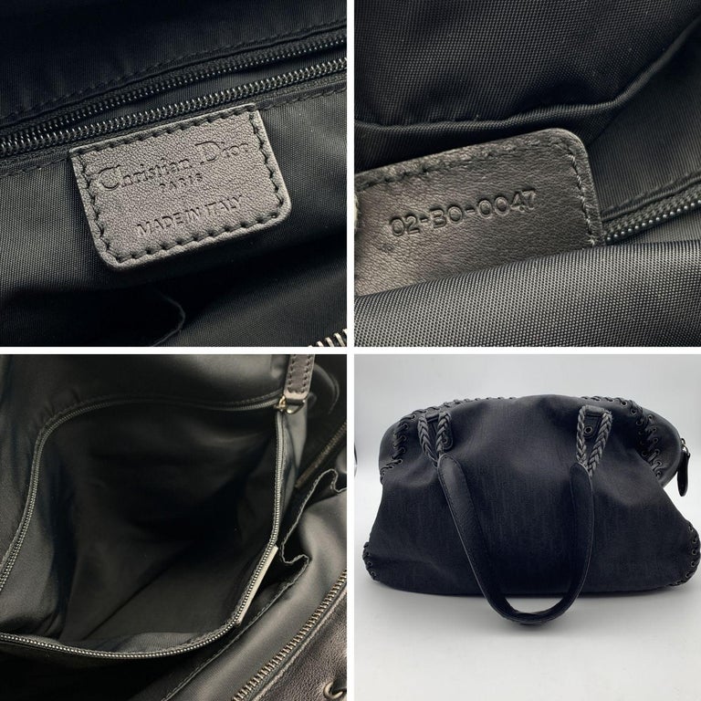 Christian Dior Black Oblique Canvas Heart Charm Ethnic Tote Bag For ...