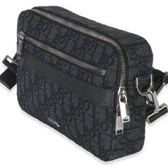 Christian Dior Black Oblique Jacquard Safari Messenger