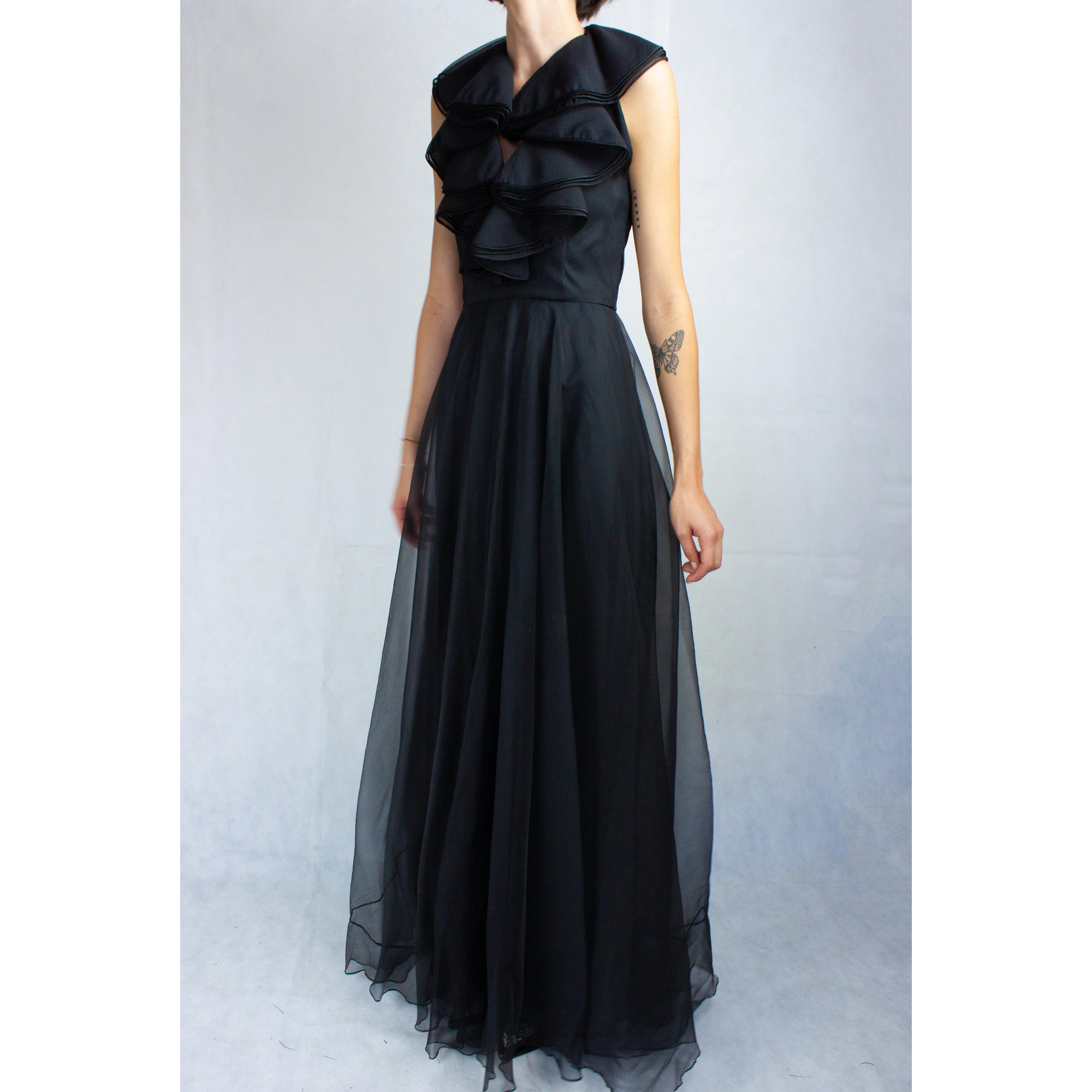 christian dior black gown