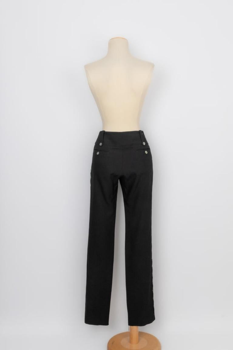 Christian Dior Black Pants In Excellent Condition For Sale In SAINT-OUEN-SUR-SEINE, FR