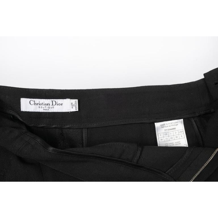 Pantalon noir Christian Dior en vente 4