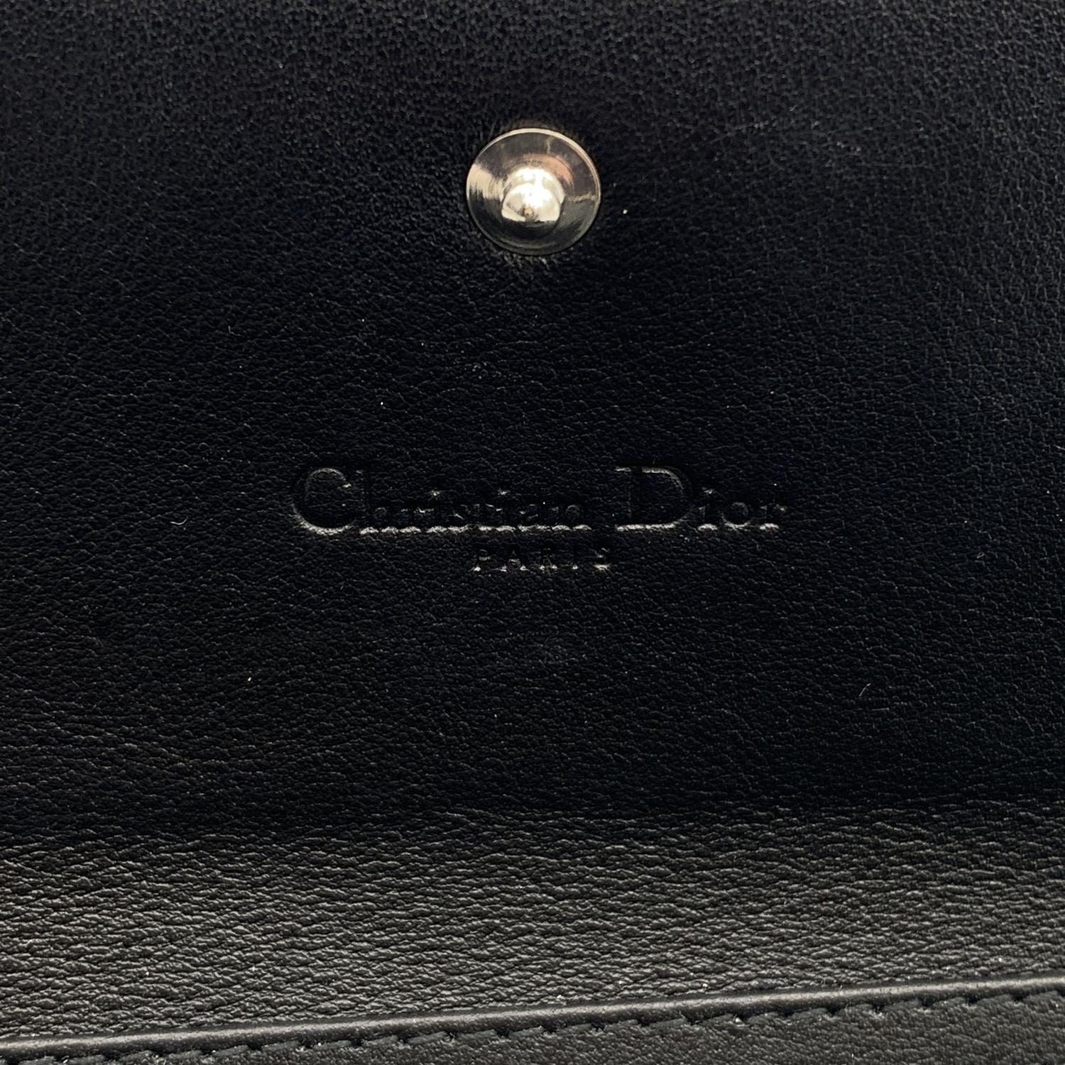 Christian Dior Black Patent Leather Clutch Pochette Lady Dior Bag 3
