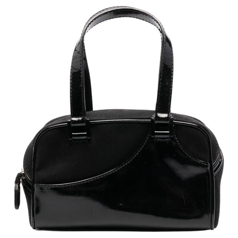 Christian Dior Black Patent Mini Handbag For Sale