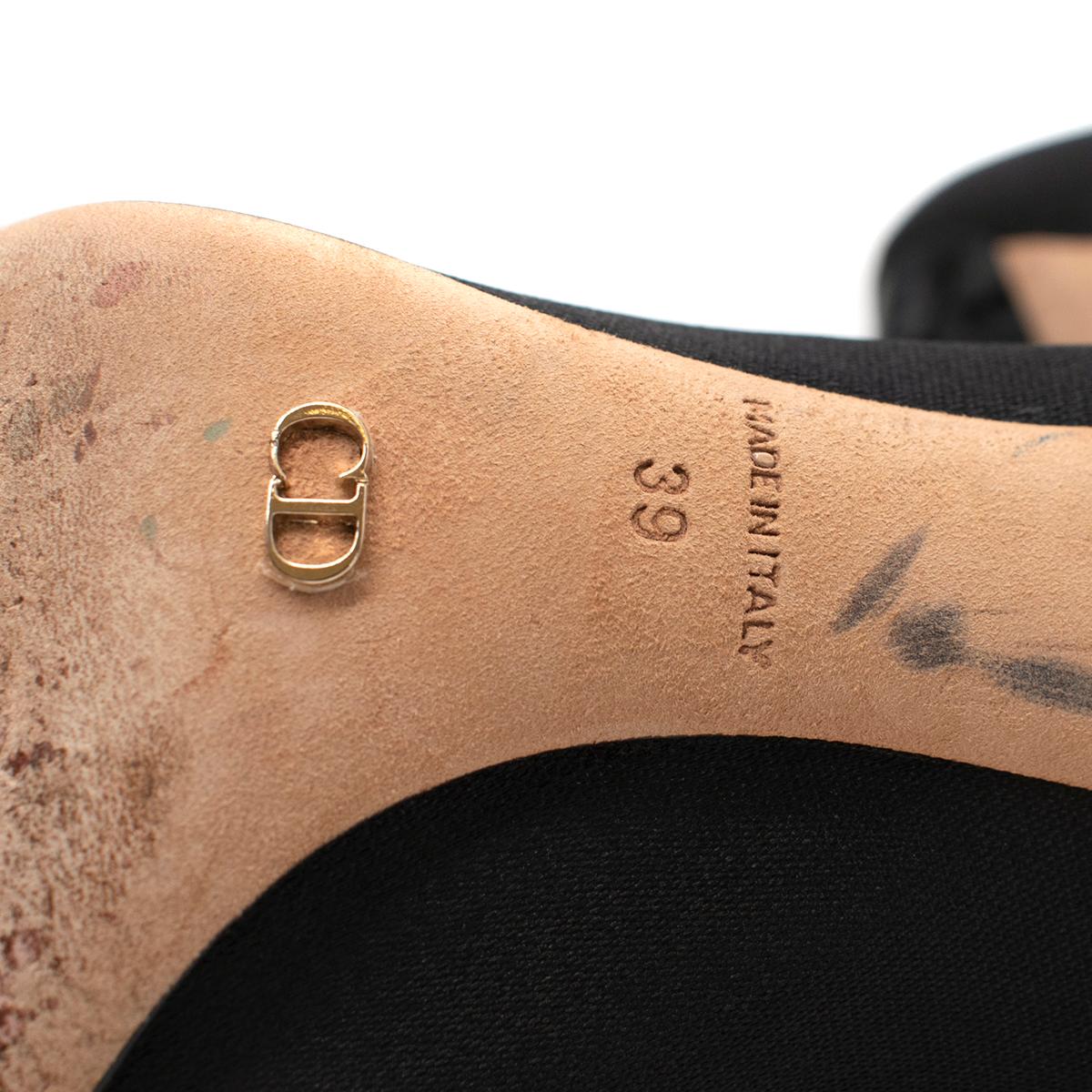 Christian Dior Black Peep Toe Transparent Heel Pumps EU 39 For Sale 1