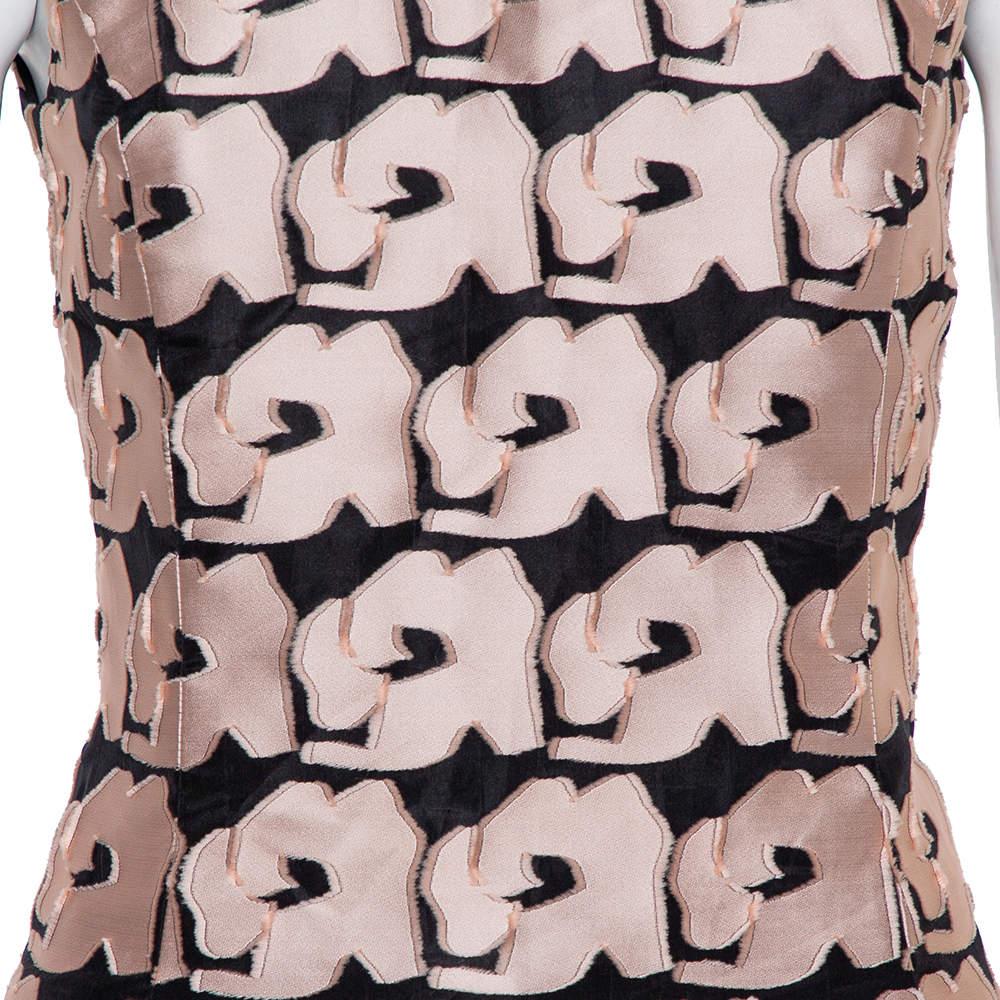 Christian Dior Top senza maniche in jacquard nero e rosa M. In condizioni discrete a Dubai, Al Qouz 2
