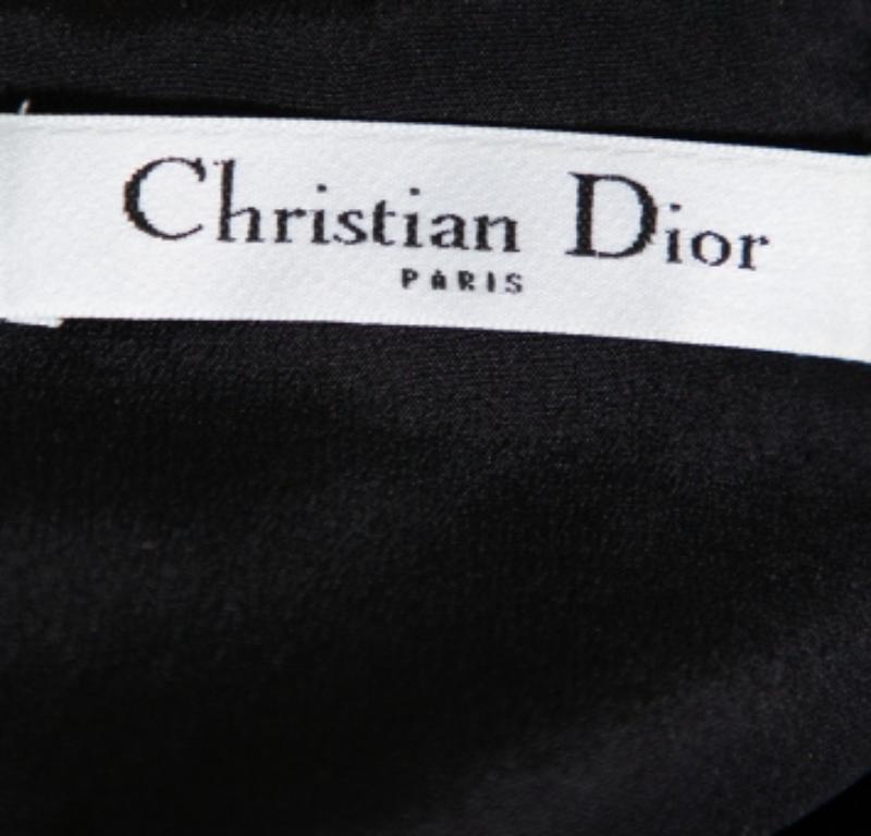 Women's Christian Dior Black & Pink Jacquard Sleeveless Top M For Sale
