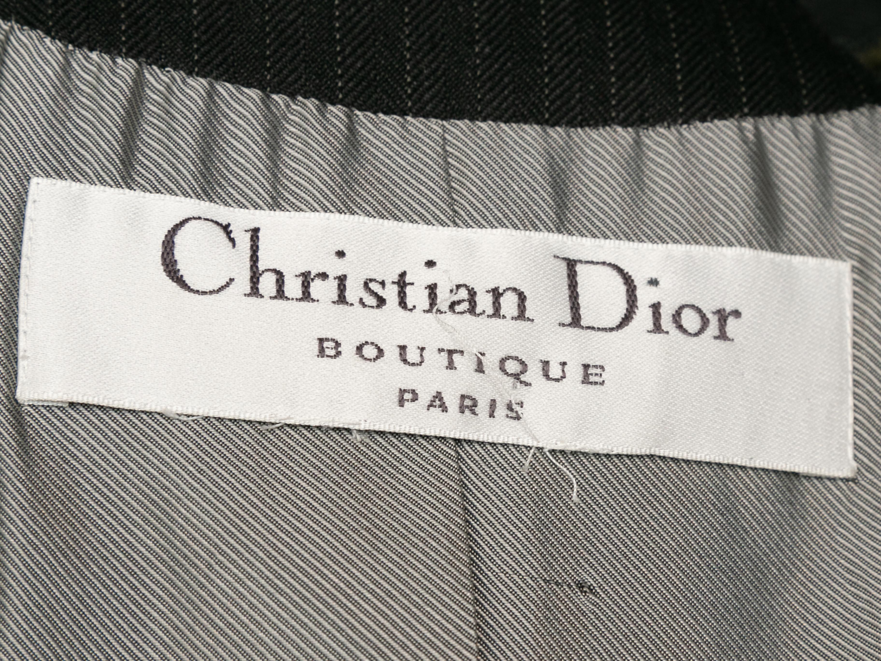 Christian Dior Black Pinstriped Blazer 1