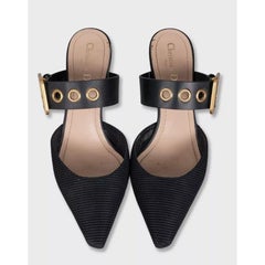 Christian Dior Black Pointed-Toe Mules - Size 39.5
