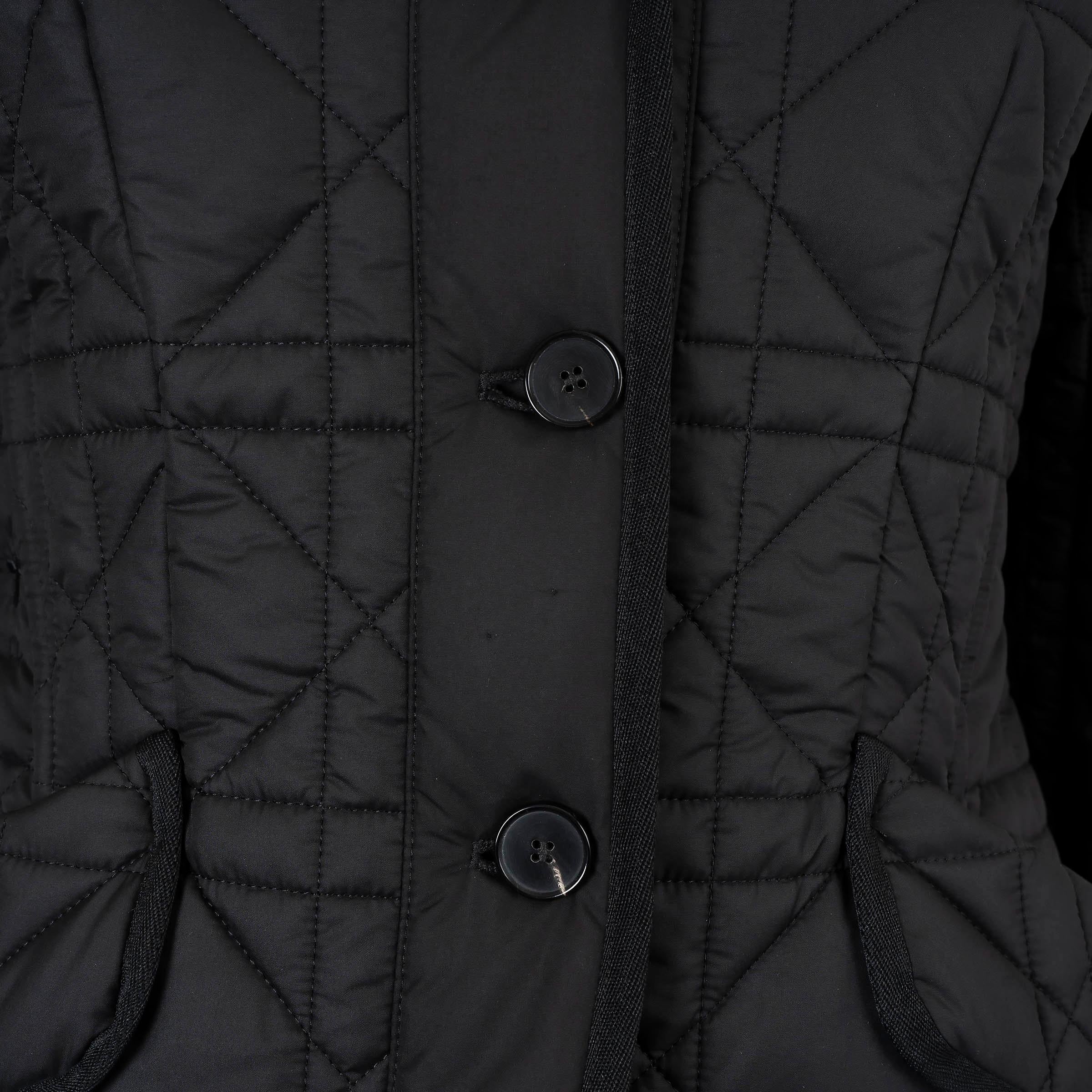 CHRISTIAN DIOR Schwarzes Polyester 30 MONTAIGNE MACROCANNAGE BAR  Jacke 40 S 2