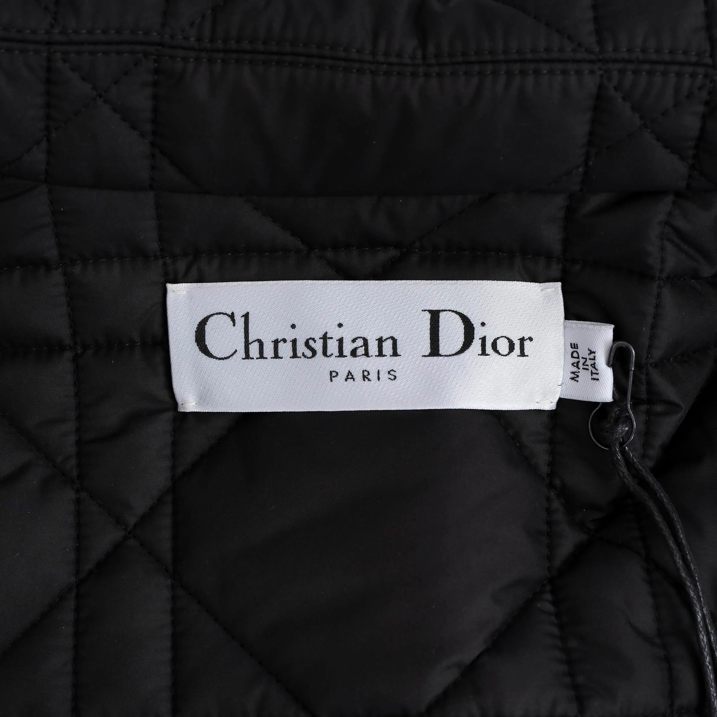 CHRISTIAN DIOR Schwarzes Polyester 30 MONTAIGNE MACROCANNAGE BAR  Jacke 40 S 4