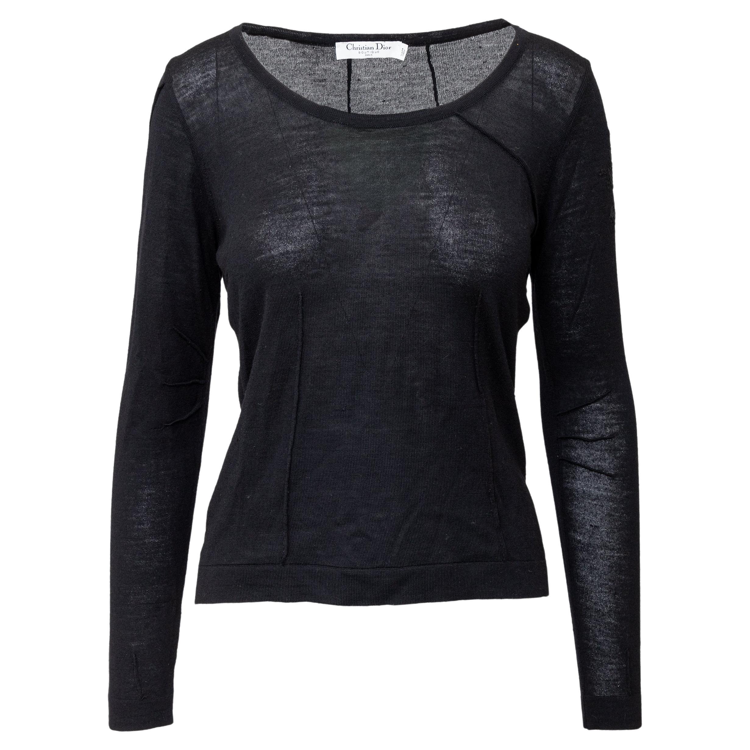 Christian Dior Black Pullover - '00s For Sale