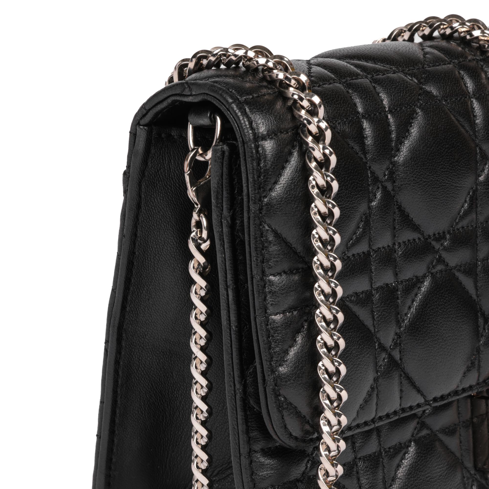 CHRISTIAN DIOR Black Quilted Lambskin Miss Dior Flap Bag 1