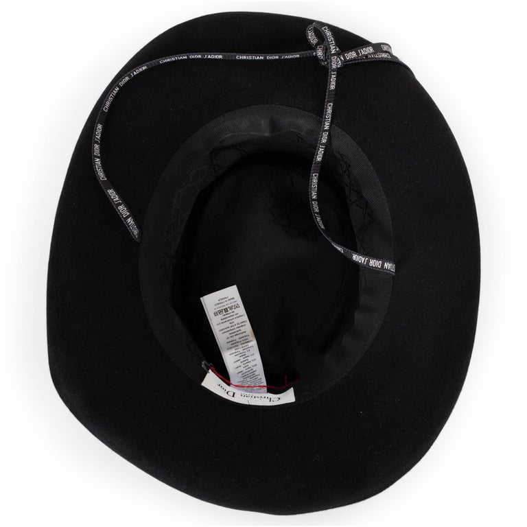 Dior Black Embellished Hat Christian Dior Lace Embellished Bucket Hat - Black Hats  main image 4