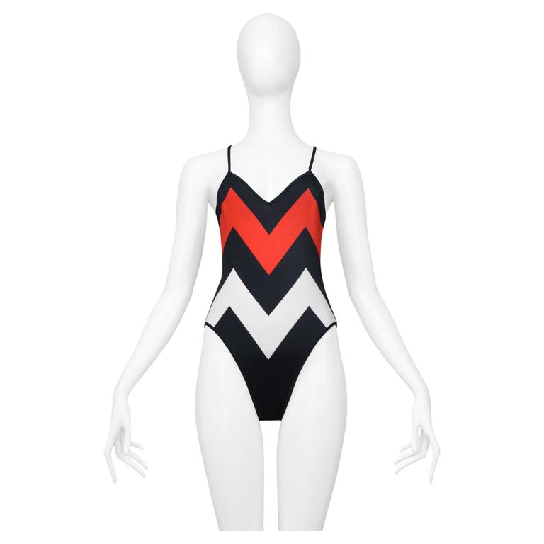 Louis Vuitton Vivid Trim Asymmetrical One-Piece Swimsuit , Black, 34