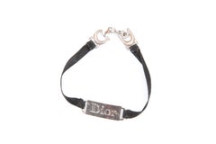 Christian Dior Black Satin “Dior” Bracelet