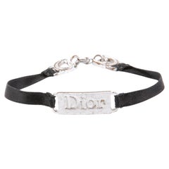 Christian Dior Black Satin “Dior” Bracelet