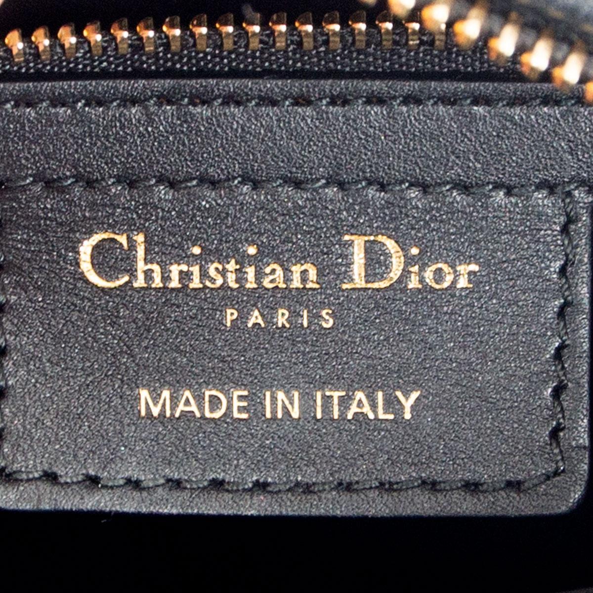 CHRISTIAN DIOR black satin SEQUIN LIMITED EDITION LADY DIOR Bag 1