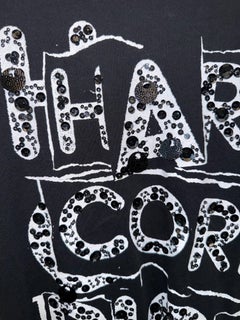 Christian Dior Black Sequins "Hardcore Dior" Print T Shirt