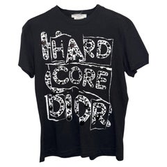 Christian Dior Black Sequins "Hardcore Dior" Print T Shirt