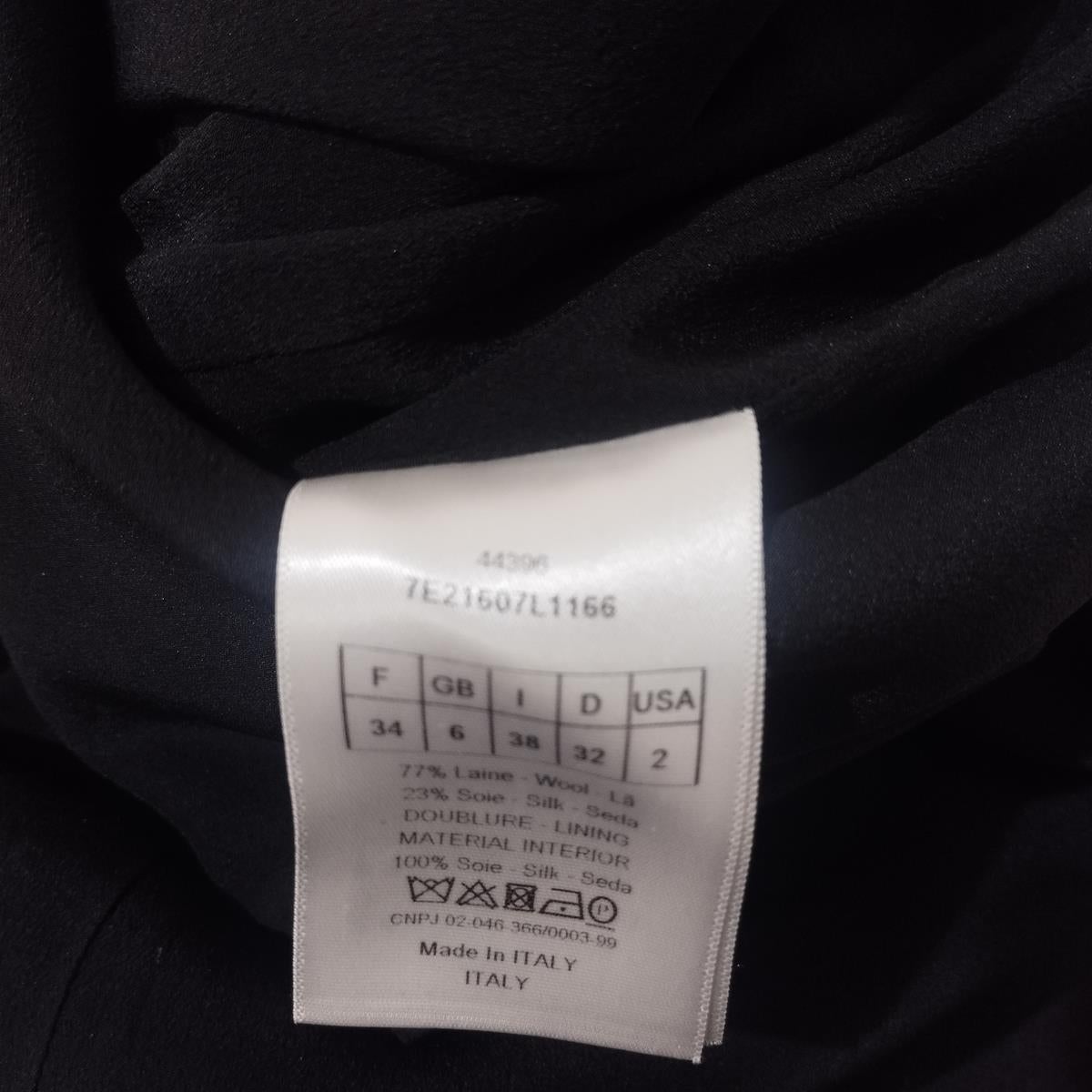 Christian Dior Vestido Corto Negro FR 34/ IT 38 4