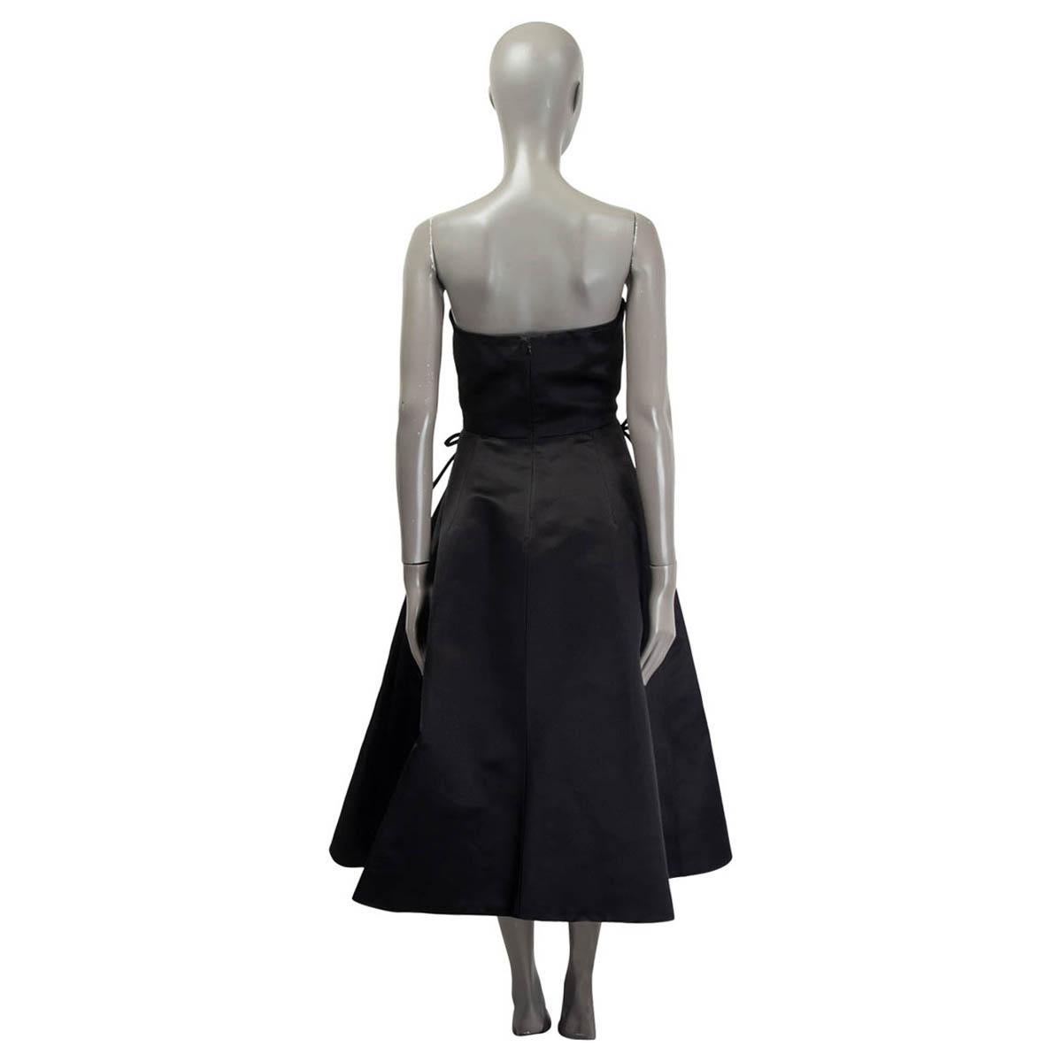 dior strapless black dress