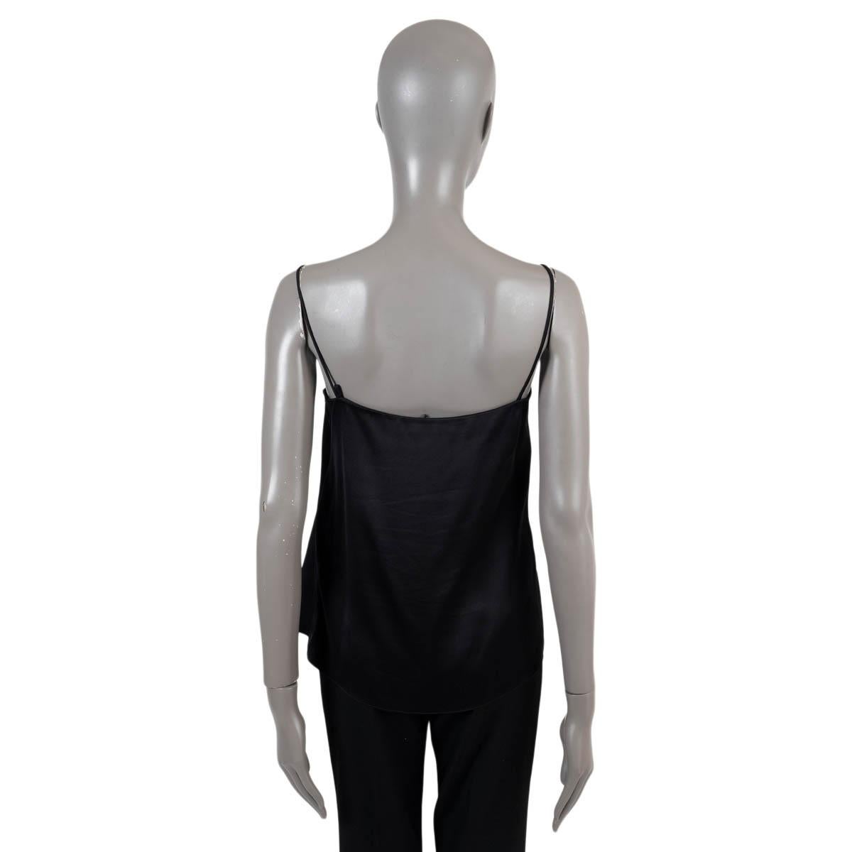 Women's CHRISTIAN DIOR black silk CAMISOLE TANK TOP Shirt 38 S For Sale