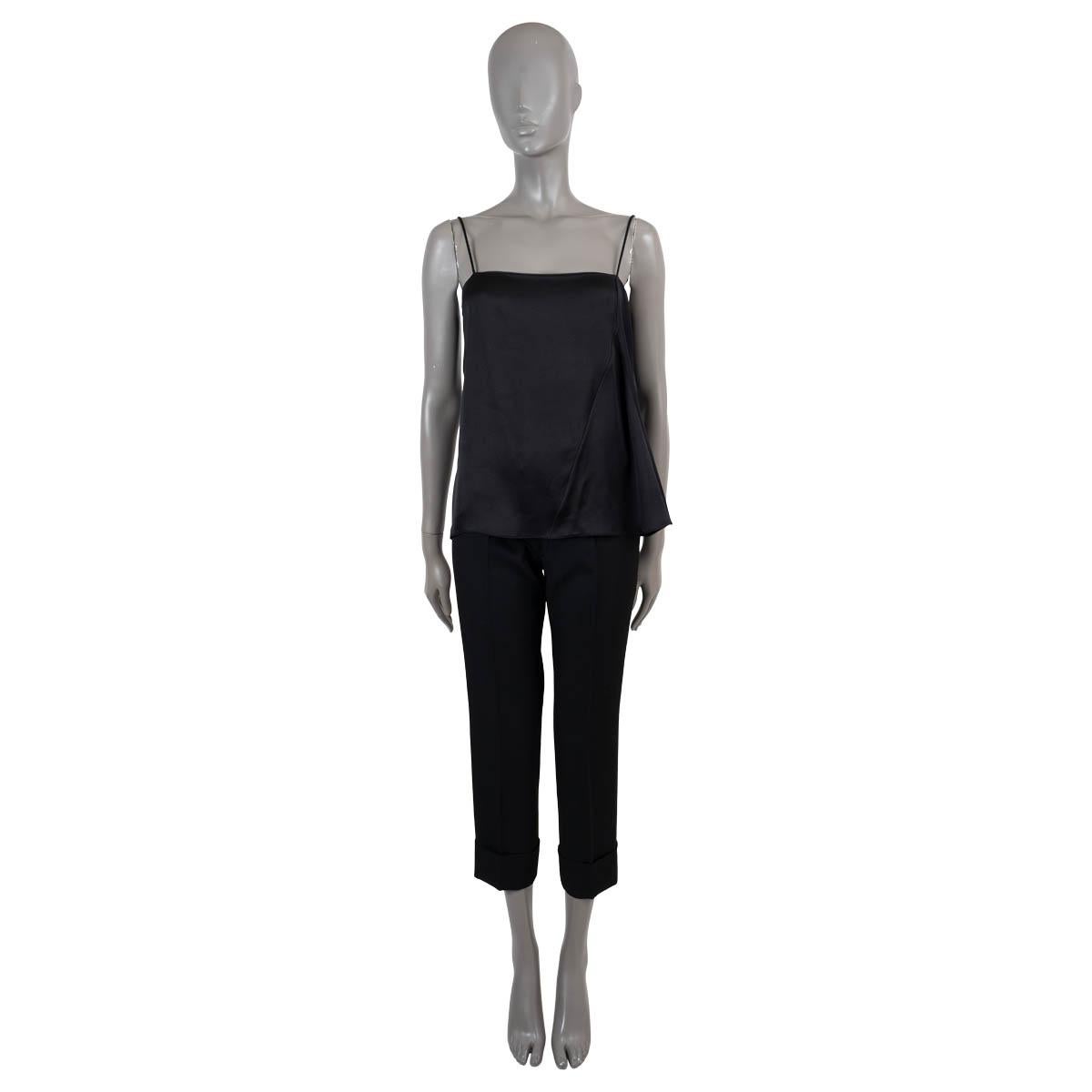 CHRISTIAN DIOR black silk CAMISOLE TANK TOP Shirt 38 S For Sale 1