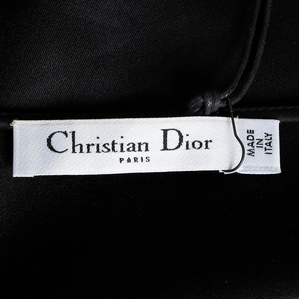 CHRISTIAN DIOR black silk CAMISOLE TANK TOP Shirt 38 S For Sale 3