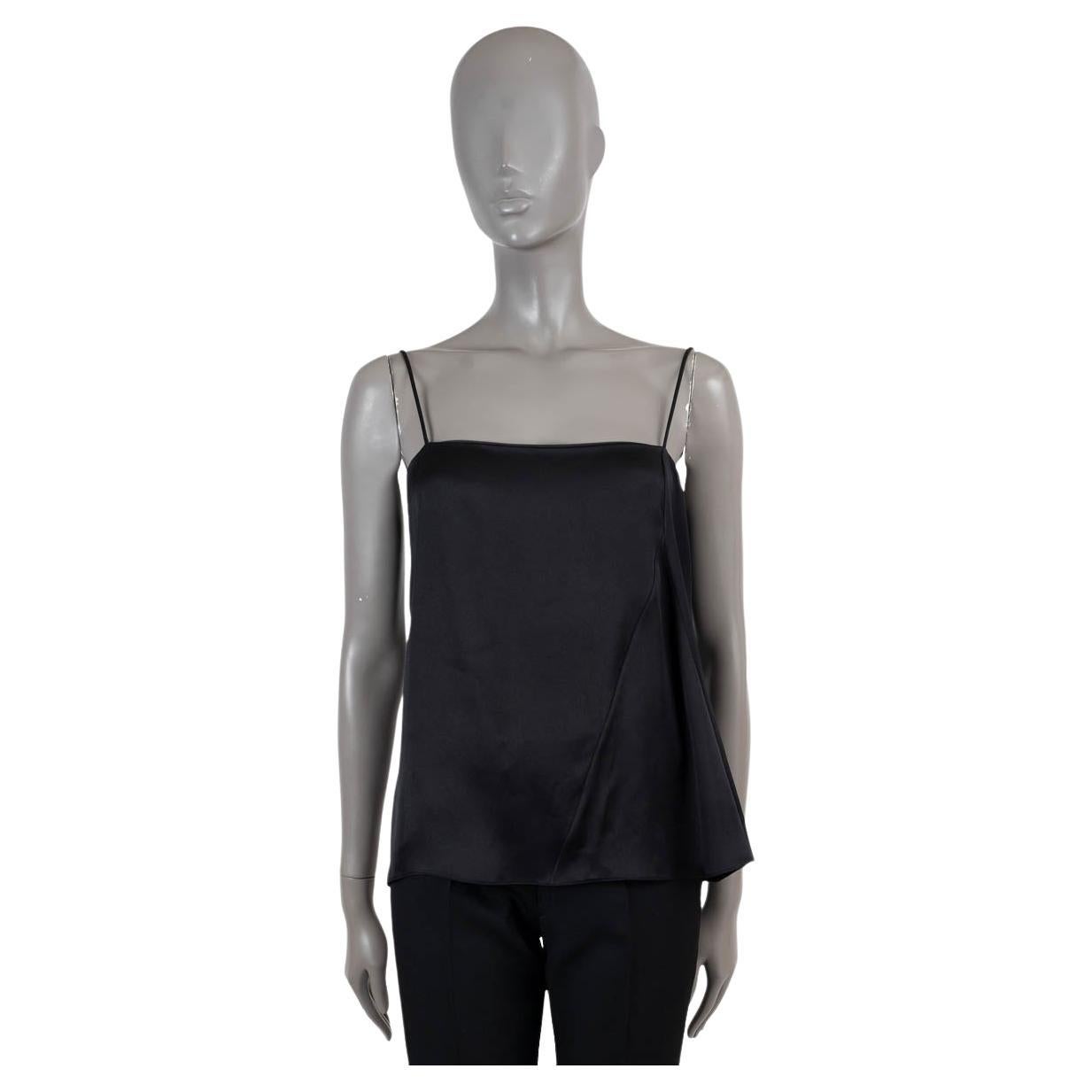 CHRISTIAN DIOR black silk CAMISOLE TANK TOP Shirt 38 S For Sale
