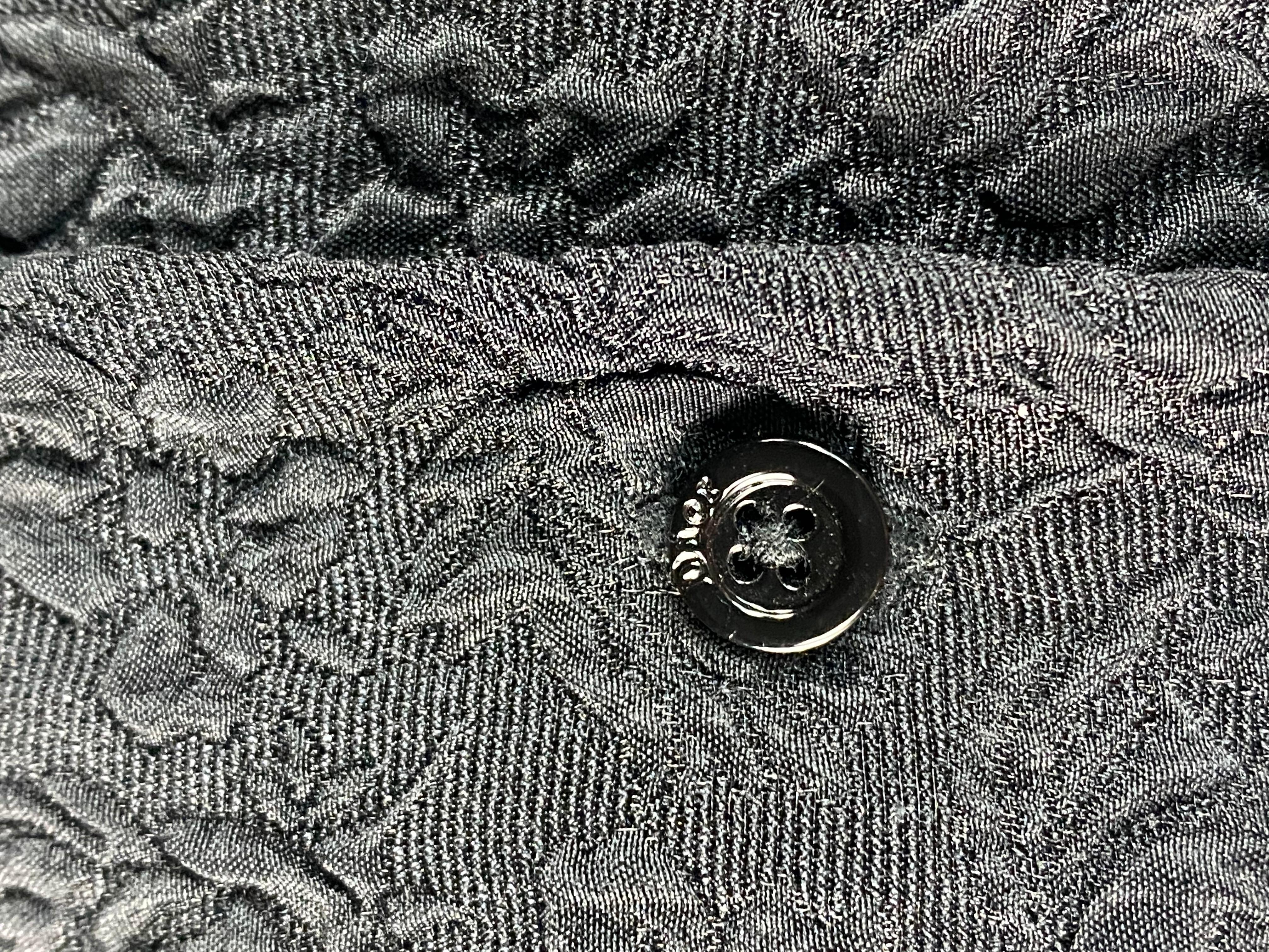 black silk button down blouse